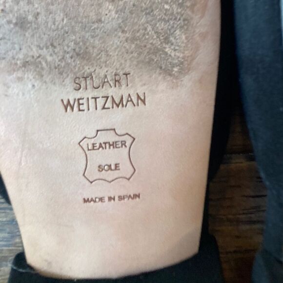 Stuart Weitzman Decorslide Women's Black Pearl Slide Sandals 6.5 M Block Heel - Picture 9 of 12